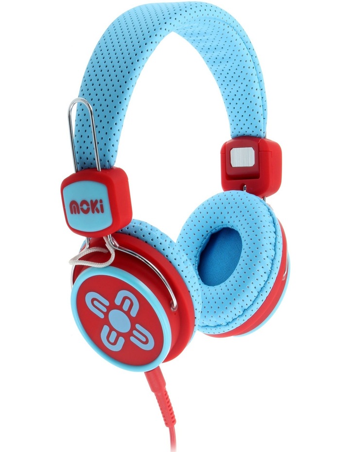 Kids Safe Volume Limited Blue/Red Headphones